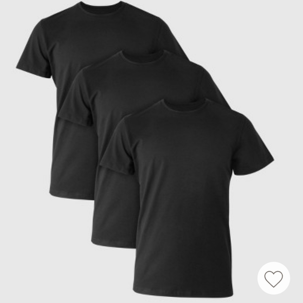 Hanes Premium Black Comfort Fit Cotton Crew Undershirts New Medium